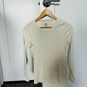 J. Crew Cream Long Sleeve Tee
